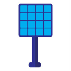  Illustration of Blue Solar Panels Representing Energy Efficiency and Renewable Power Use