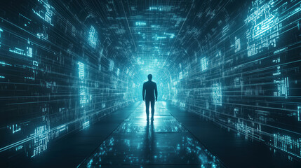 Exploring quantum schrodinger's journey in a futuristic digital realm