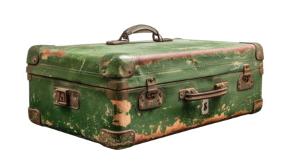 Vintage Travel Case: An aged, weathered suitcase exudes timeless charm, telling tales of journeys embarked upon and adventures. 