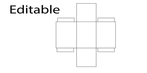 package design box outline vector with white background.	