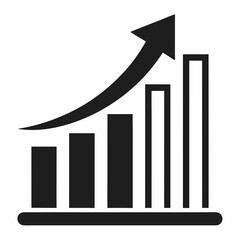 business graph with arrow