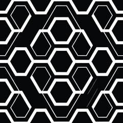 Obraz premium vector seamless pattern with hexagons