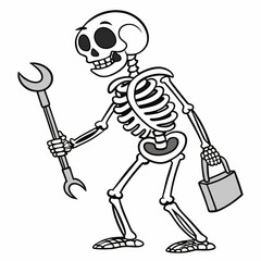 vector illustration of a skeleton