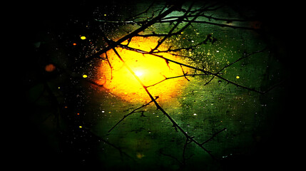 Sunlight Through Branches Creates a Dramatic and Artistic Composition