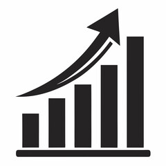 business graph with arrow