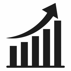 business graph on white background