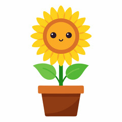 Obraz premium sunflower in a pot