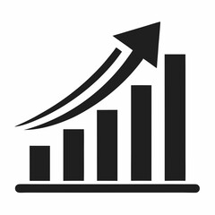 business graph with arrow