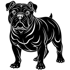 vector illustration of a cartoon dog