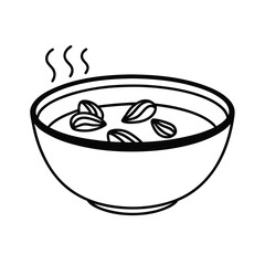 vector illustration of a bowl of soup