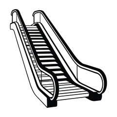 escalator stairs vector illustration.