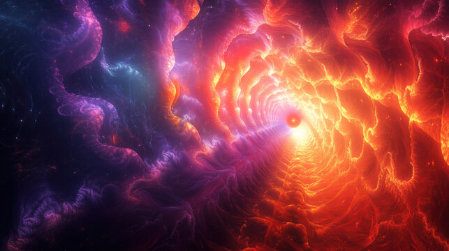 Quantum schrodinger's wave function cosmic realm digital art abstract vibrant
