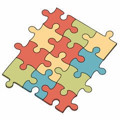 Fototapeta premium red puzzle piece