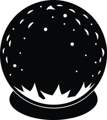 Snowball Silhouette Vector for Winter Sports, Fun Activities, and Holiday Designs