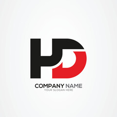 Creative Letter HD DH Monogram Logo Template With Vector Eps
