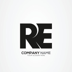 Creative Letter RE ER Monogram Logo Template With Vector Eps