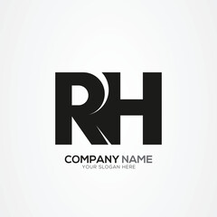 Creative Letter RH HR Monogram Logo Template With Vector Eps