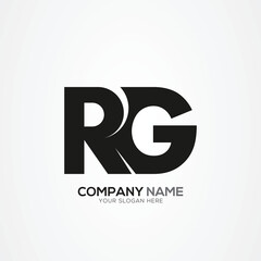 Creative Letter RG GR Monogram Logo Template With Vector Eps