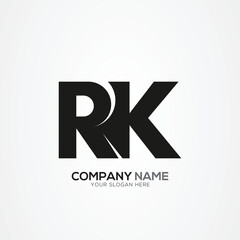 Creative Letter RK KR Monogram Logo Template With Vector Eps