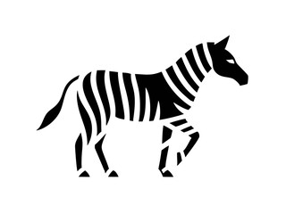 Fototapeta premium zebra balck logo desigen