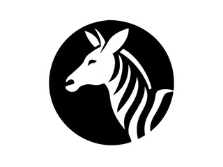 zebra balck logo desigen
