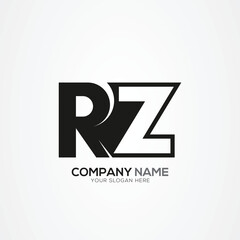 Obraz premium Creative Letter RZ ZR Monogram Logo Template With Vector Eps