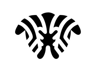 zebra balck logo desigen