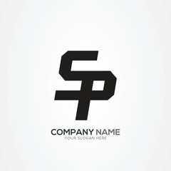 Obraz premium Creative Letter SP PS Monogram Logo Template With Vector Eps