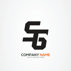 Obraz premium Creative Letter SG GS Monogram Logo Template With Vector Eps