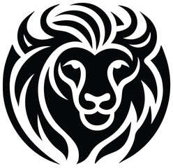 Buffalo Head Vector – Bold Black and White Bison Silhouette design Illustration for Logos, Mascots & Tattoos.