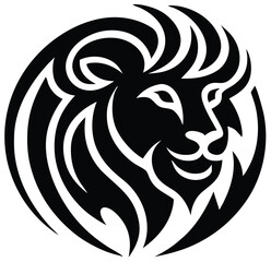 Buffalo Head Vector – Bold Black and White Bison Silhouette design Illustration for Logos, Mascots & Tattoos.