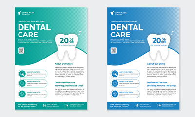 Dental and Medical Related Flyer Design Template 