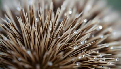 close up of a flower with drops of water on it