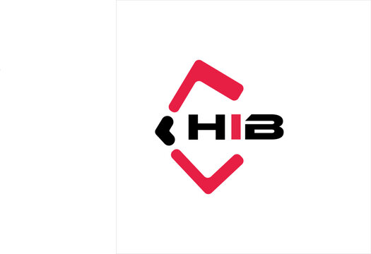 HIB creative minimalist letter logo. HIB unique vector initials alphabet letter logo design