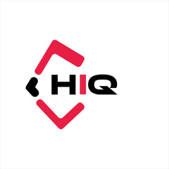 HIQ creative minimalist letter logo. HIQ unique vector initials alphabet letter logo design