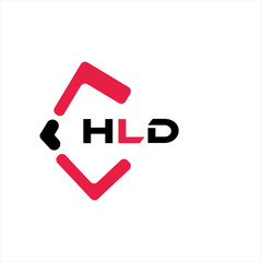 HLD creative minimalist letter logo. HLD unique vector initials alphabet letter logo design