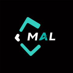 MAL creative minimalist letter logo. MAL unique vector initials alphabet letter logo design