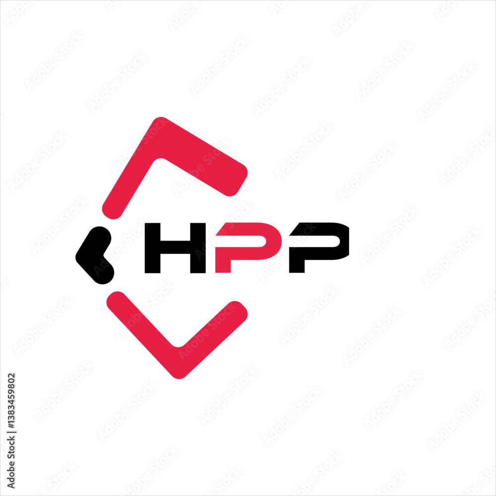 Fototapete HPP creative minimalist letter logo. HPP unique vector initials alphabet letter logo design