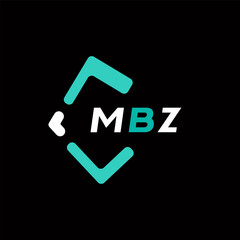 MBZ creative minimalist letter logo. MBZ unique vector initials alphabet letter logo design