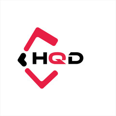 HQD creative minimalist letter logo. HQD unique vector initials alphabet letter logo design
