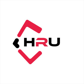 HRU creative minimalist letter logo. HRU unique vector initials alphabet letter logo design