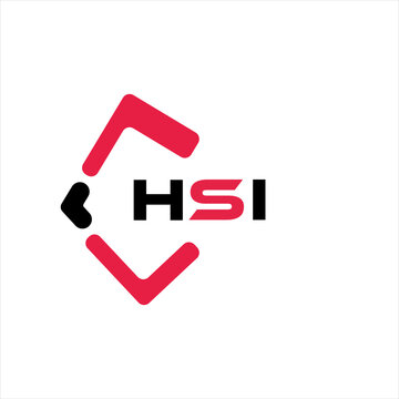 HSI creative minimalist letter logo. HSI unique vector initials alphabet letter logo design