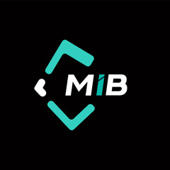 MIB creative minimalist letter logo. MIB unique vector initials alphabet letter logo design © Sihab Hasan