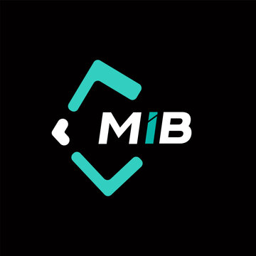 MIB creative minimalist letter logo. MIB unique vector initials alphabet letter logo design
