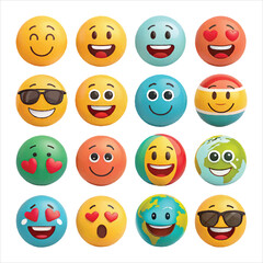 Fototapeta premium set of smiles