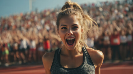 Empowered Youth: Exciting Outdoor Sports Event Celebrating Female Athletics and Team Spirit