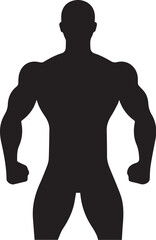Fototapeta premium bodybuilder vector silhouette illustration