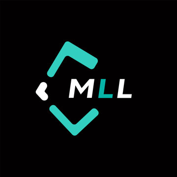 MLL creative minimalist letter logo. MLL unique vector initials alphabet letter logo design