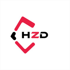 HZD creative minimalist letter logo. HZD unique vector initials alphabet letter logo design