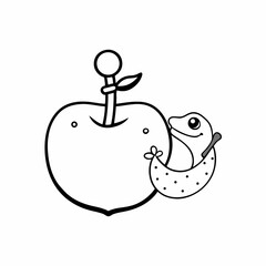 apple and worm